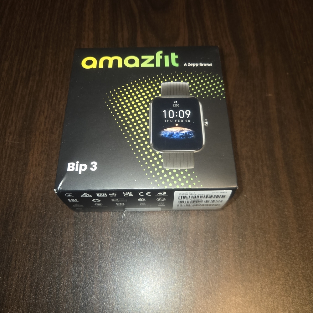 Amazfit Bip 3 Smartwatch - Classic Black